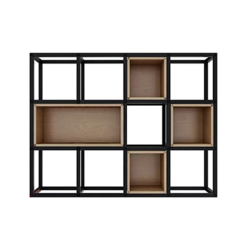 Industrial Style Bookcase Wall Mounted Bookshelf for Office and Study Room