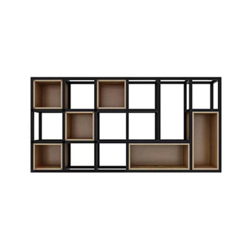 Industrial Style Bookcase Wall Mounted Bookshelf for Office and Study Room