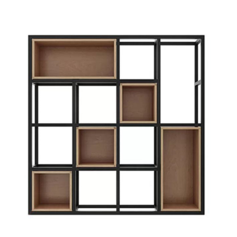 Industrial Style Bookcase Wall Mounted Bookshelf for Office and Study Room