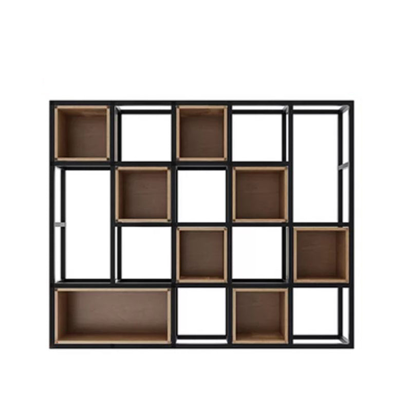 Industrial Style Bookcase Wall Mounted Bookshelf for Office and Study Room
