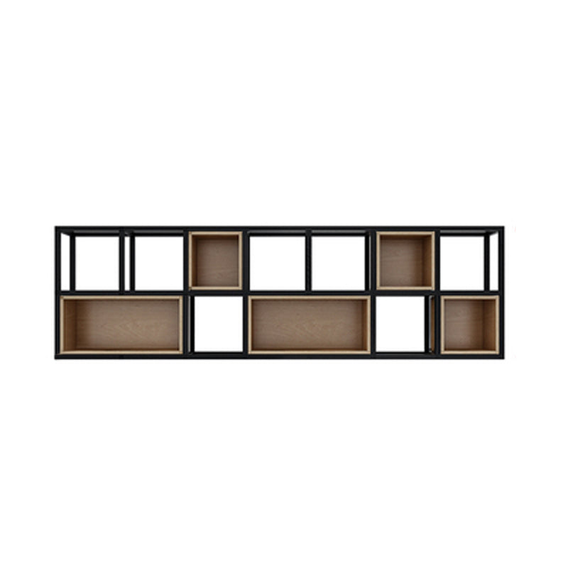 Industrial Style Bookcase Wall Mounted Bookshelf for Office and Study Room