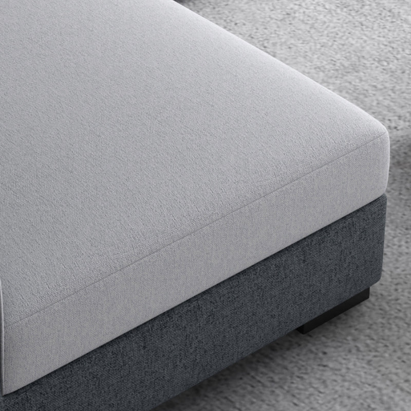 Modern Square Arm Sofa with Sewn Pillow Back for Apartment and Living Room