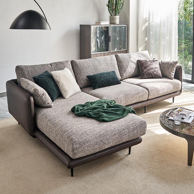 Contemporary Tuxedo Arm Sofa with Pillows 35.43" for Living Room