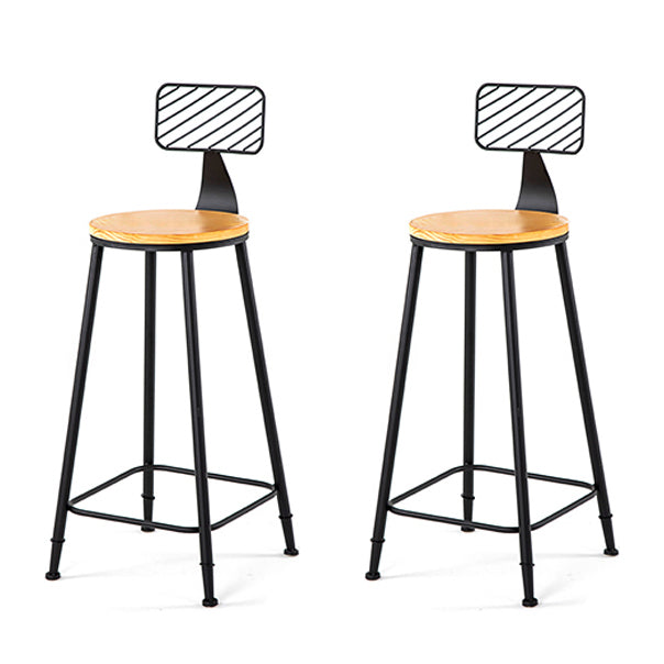 Industrial 1/2/3 Pieces Round Bar Table Set Solid Wood Bistro Set