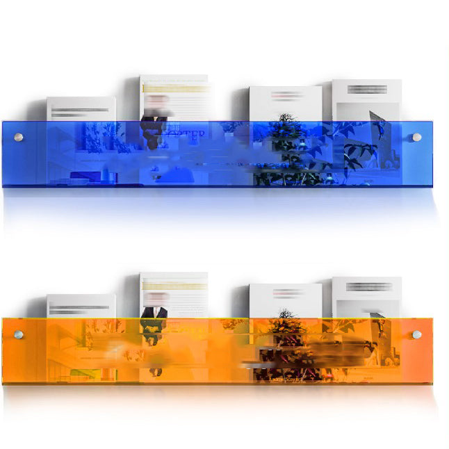 Scandinavian Horizontal Wall Unit Bookshelf Acrylic Bookcase for Home