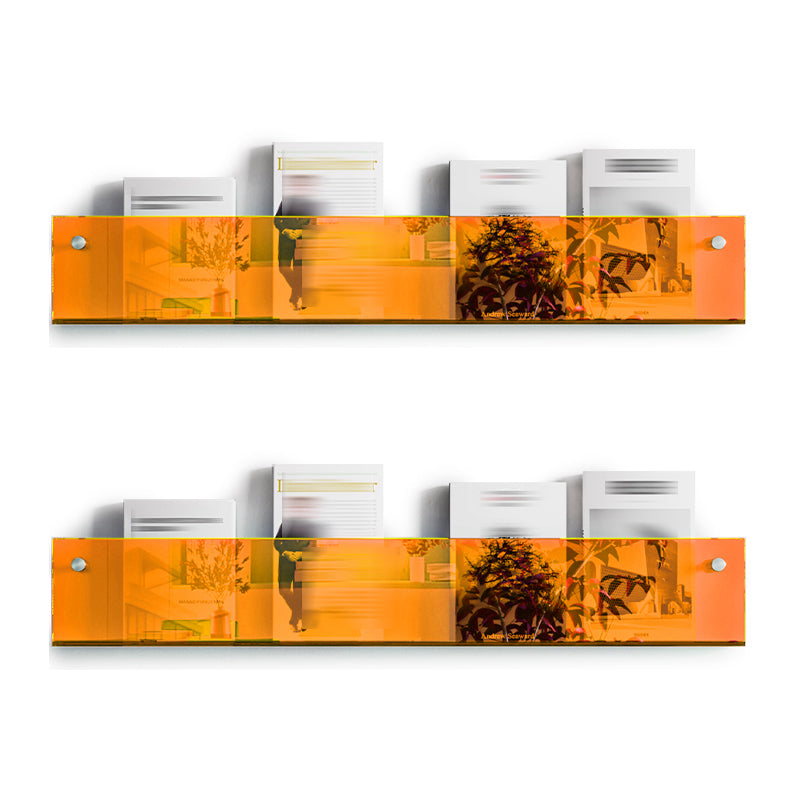 Scandinavian Horizontal Wall Unit Bookshelf Acrylic Bookcase for Home