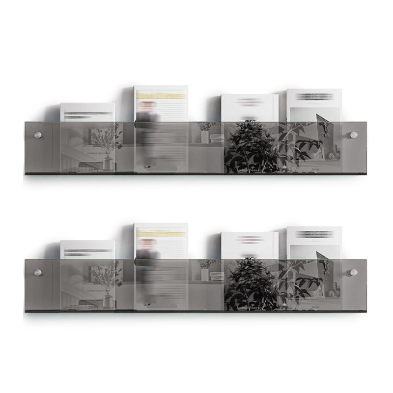 Scandinavian Horizontal Wall Unit Bookshelf Acrylic Bookcase for Home