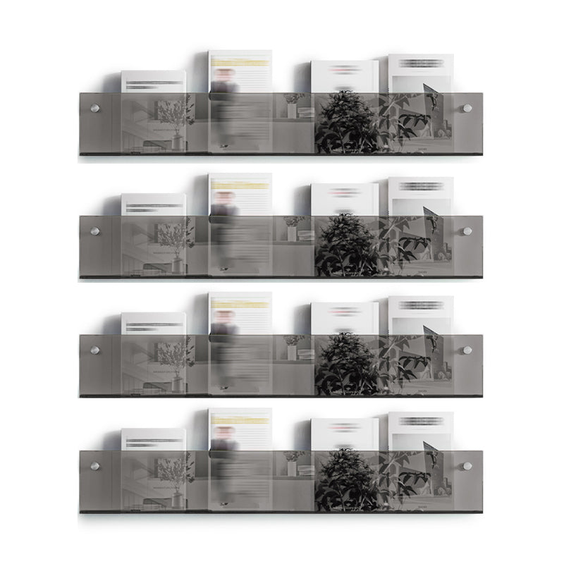 Scandinavian Horizontal Wall Unit Bookshelf Acrylic Bookcase for Home