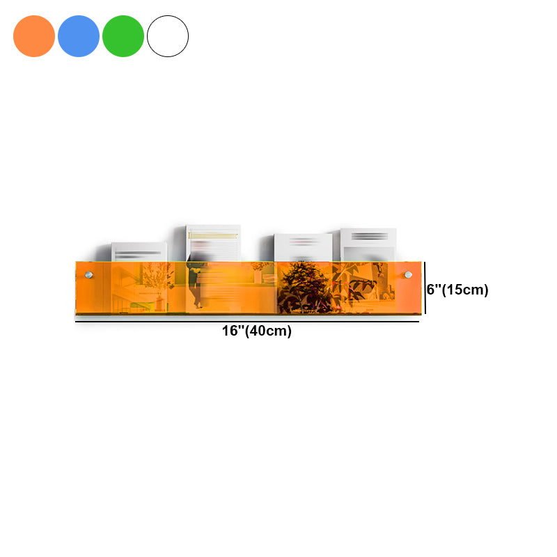 Scandinavian Horizontal Wall Unit Bookshelf Acrylic Bookcase for Home