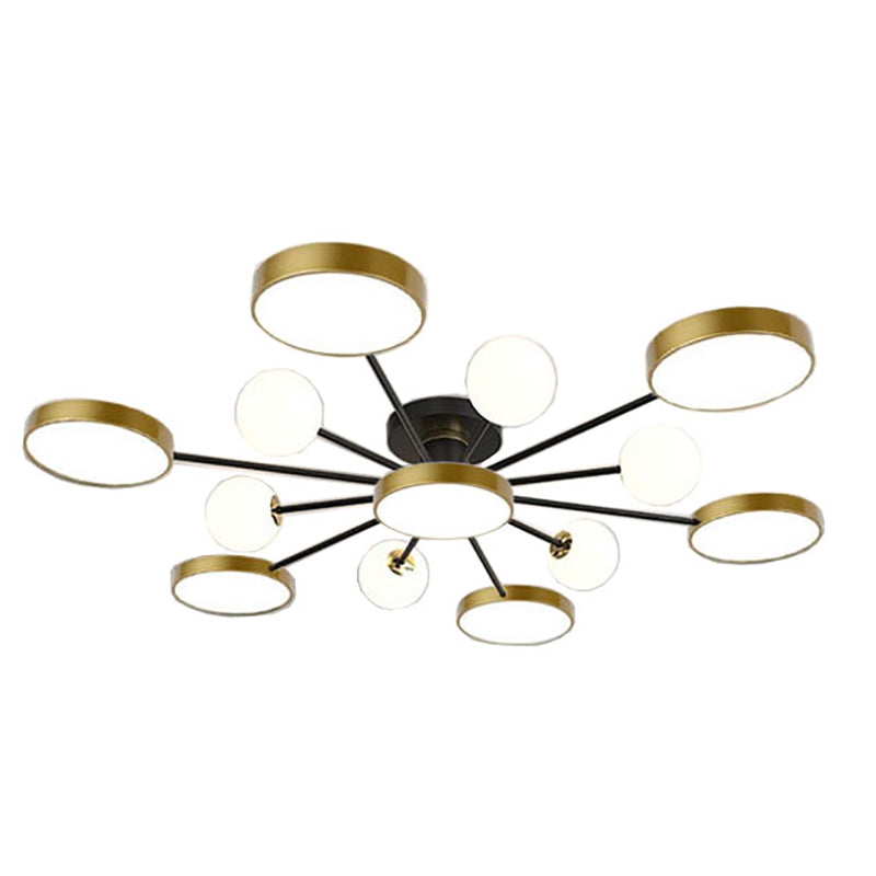 Modern Round Ceiling Light Colorful Multi Light Flush Mount Light for Bedroom