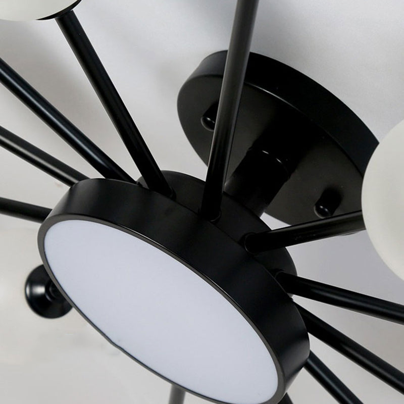 Modern Round Ceiling Light Colorful Multi Light Flush Mount Light for Bedroom