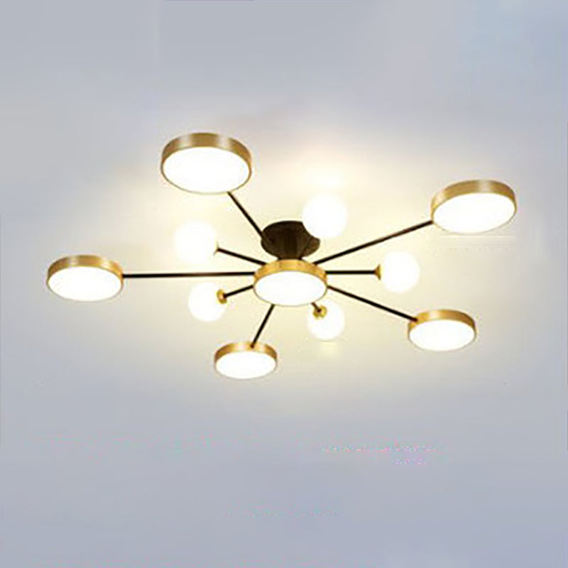 Modern Round Ceiling Light Colorful Multi Light Flush Mount Light for Bedroom