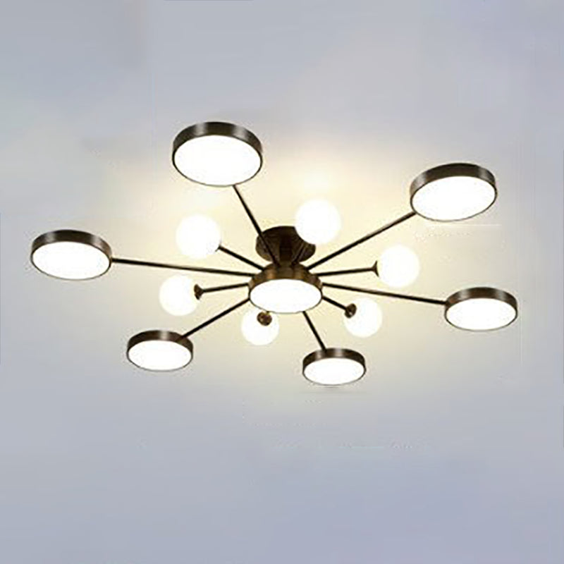 Modern Round Ceiling Light Colorful Multi Light Flush Mount Light for Bedroom