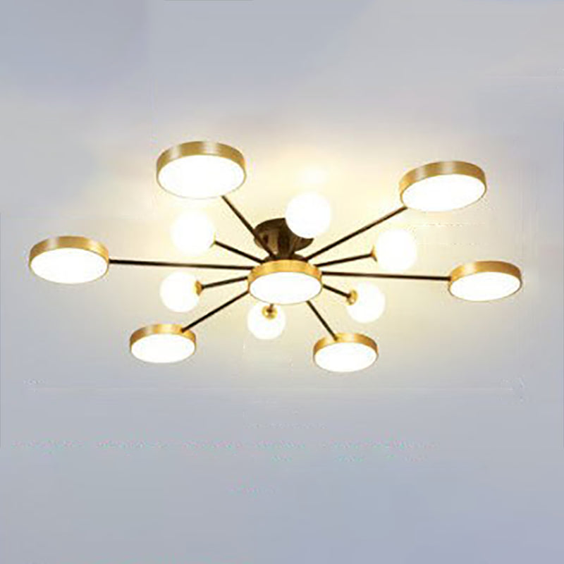 Modern Round Ceiling Light Colorful Multi Light Flush Mount Light for Bedroom