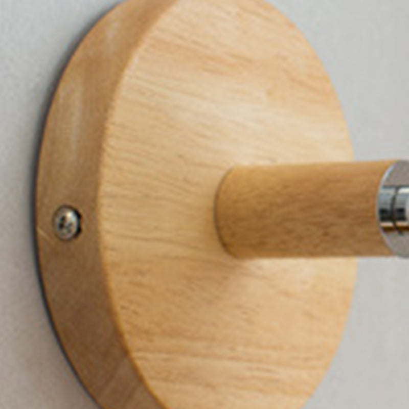 Wooden Simplicity Wall Sconce Colorful Metal Wall Mounted Lamp for Sitting Room