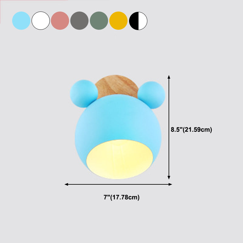 Metal Half Round Wall Mounted Lamps Modern Style 1 Light Wall Mount Lighting