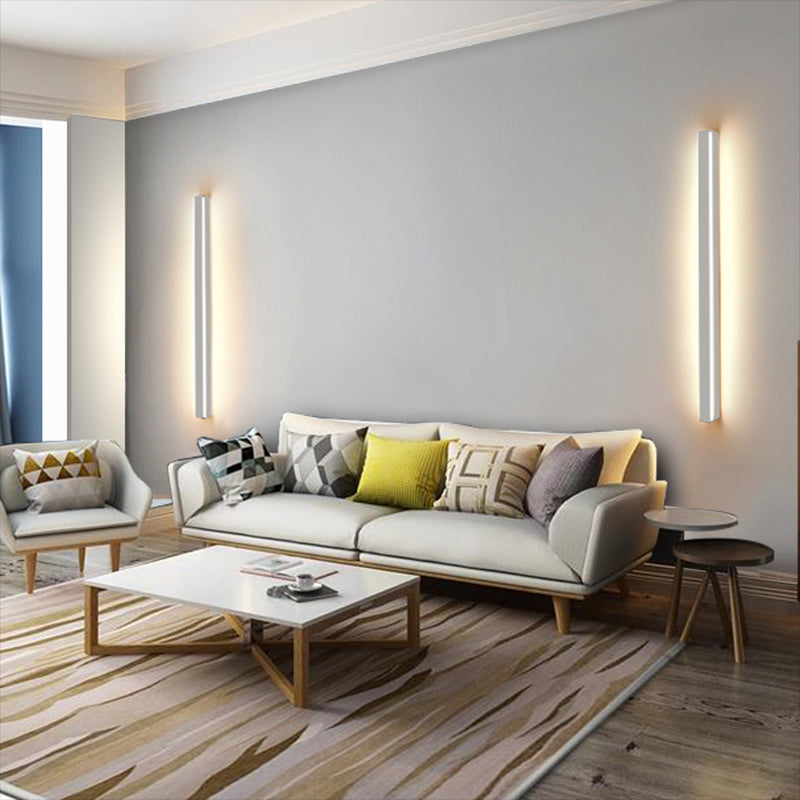 Metal Linear Shape Wall Mount Lighting Modern 1 Light Wall Mounted Light Fixtures