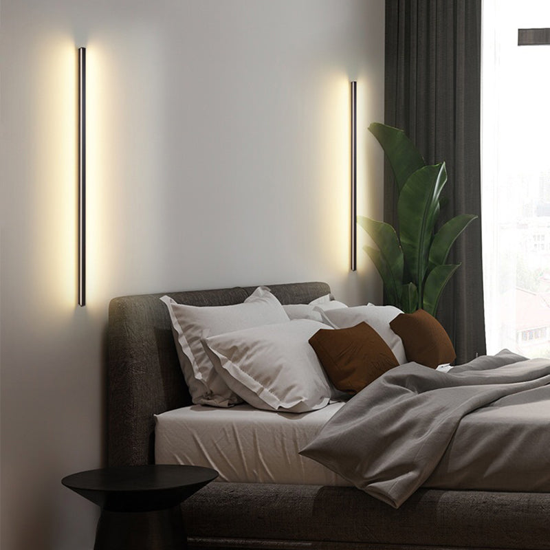 Metal Linear Shape Wall Mount Lighting Modern 1 Light Wall Mounted Light Fixtures