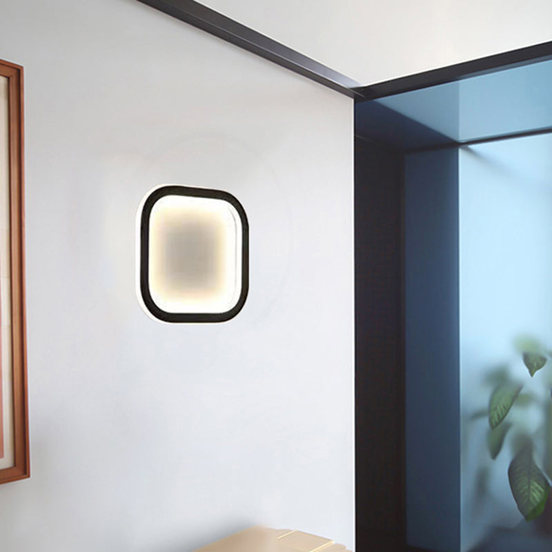 Geometry Shape Metal Wall Light Modern Style Single Light Wall Sconce Light