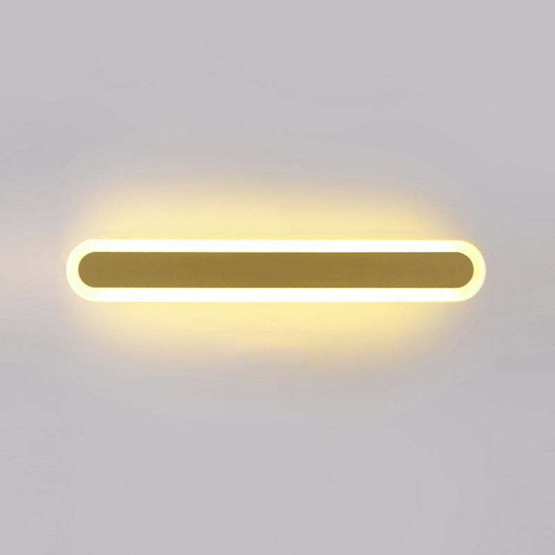 Metal Linear Shape Wall Light Modern 1-Light Wall Mount Fixtures
