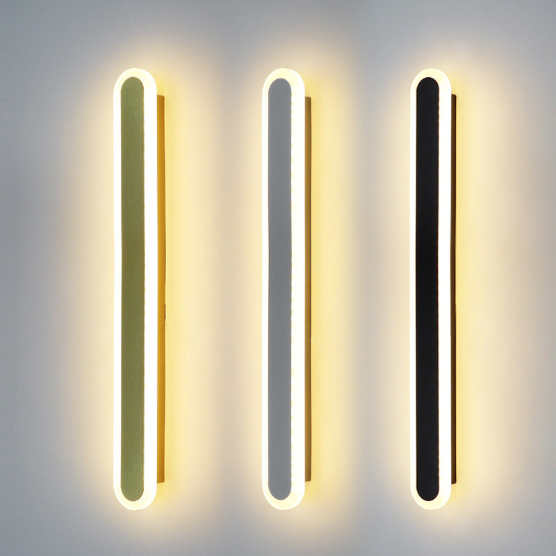 Metal Linear Shape Wall Light Modern 1-Light Wall Mount Fixtures