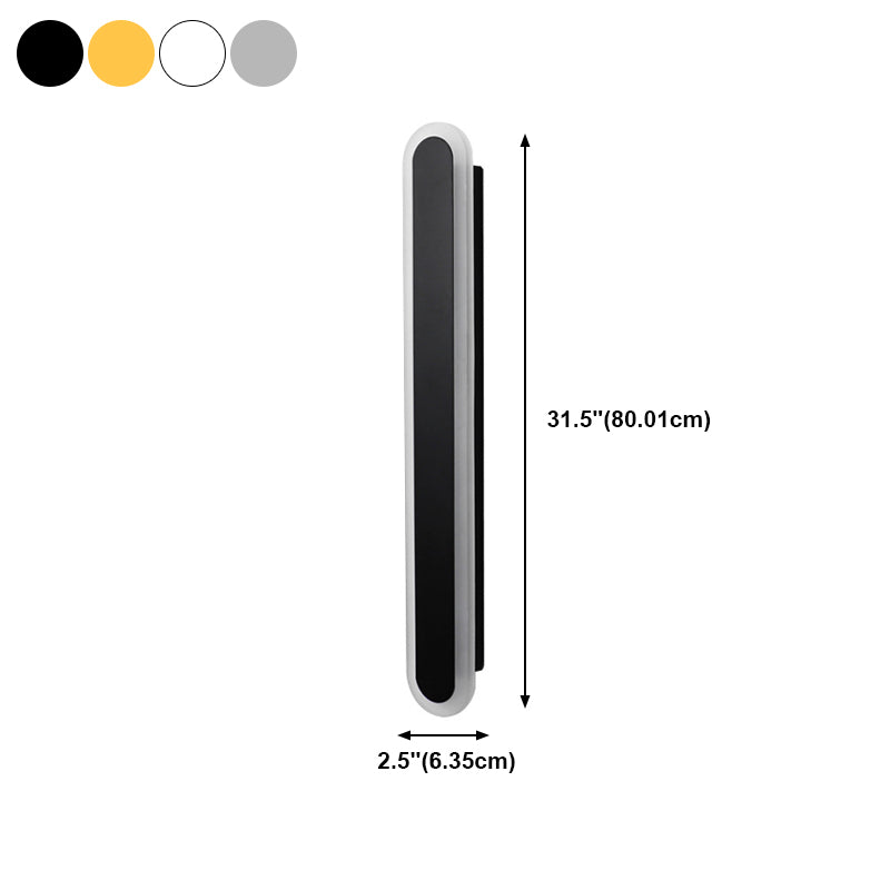 Metal Linear Shape Wall Light Modern 1-Light Wall Mount Fixtures