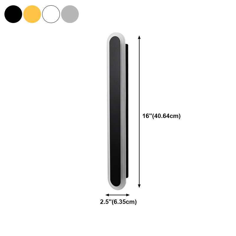 Metal Linear Shape Wall Light Modern 1-Light Wall Mount Fixtures