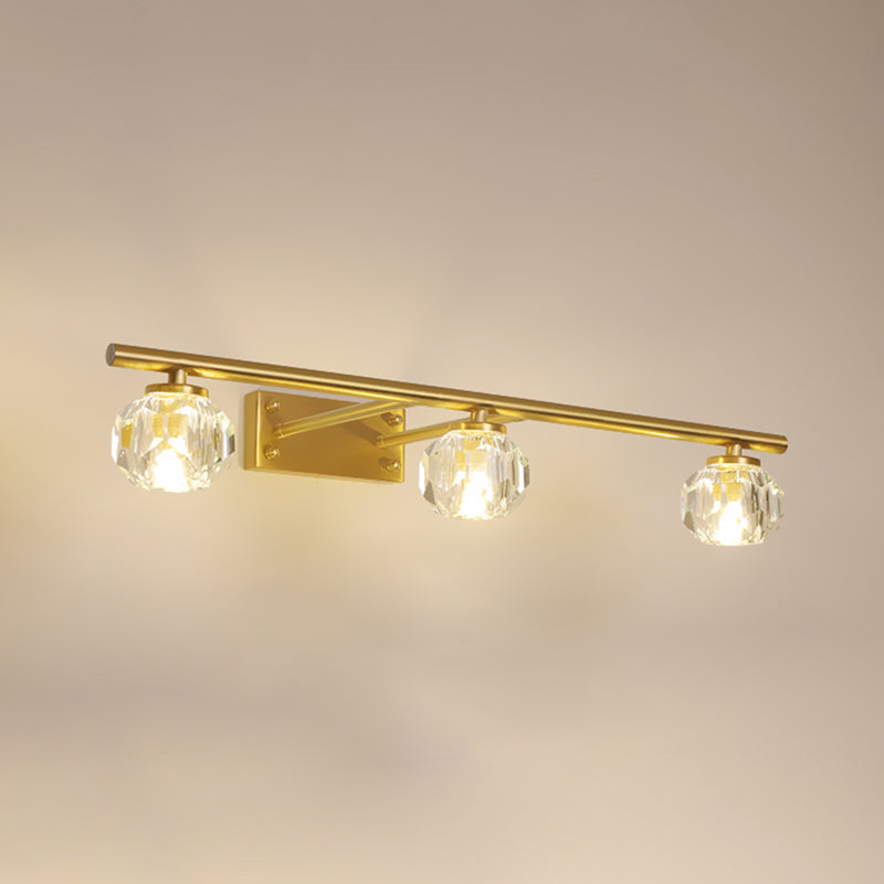 Multi Light Wall Sconce Postmodern Style Crystal Wall Lighting for Bathroom