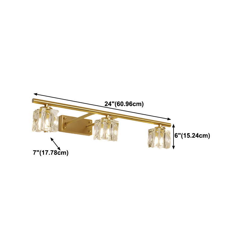 Multi Light Wall Sconce Postmodern Style Crystal Wall Lighting for Bathroom