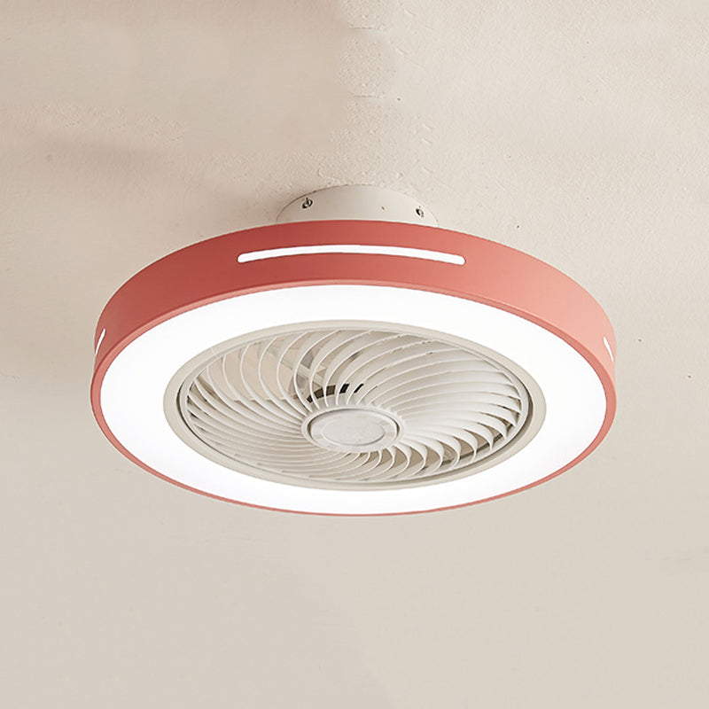 Modern LED Ceiling Fan Light 1-Light Ceiling Mount Lamp with Acrylic Shade for Bedroom