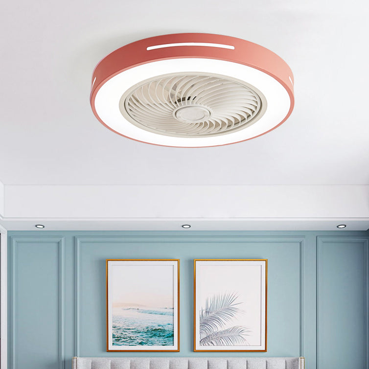 Modern LED Ceiling Fan Light 1-Light Ceiling Mount Lamp with Acrylic Shade for Bedroom