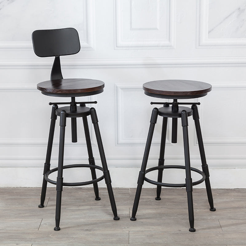 Contemporary Style Adjustable Bar-stool Round Counter Bar Stool for Kitchen