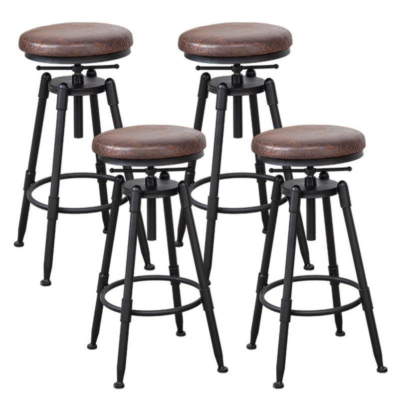 Contemporary Style Adjustable Bar-stool Round Counter Bar Stool for Kitchen