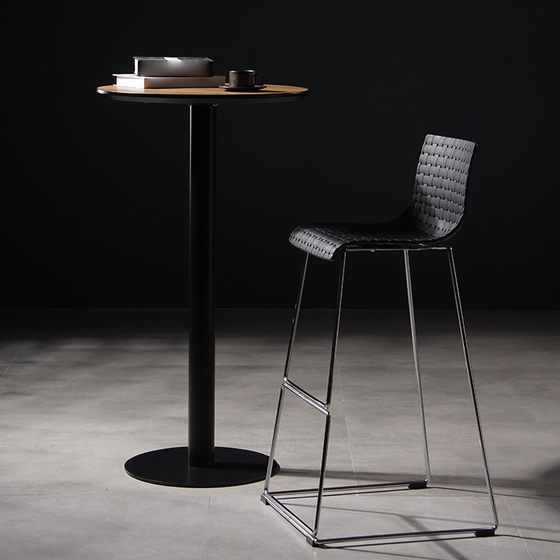 Contemporary Bar-stool Plastic Counter Bar Stool for Kitchen with Metal Legs