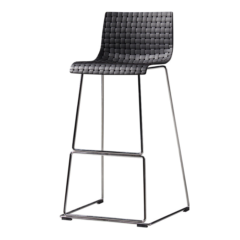 Contemporary Bar-stool Plastic Counter Bar Stool for Kitchen with Metal Legs
