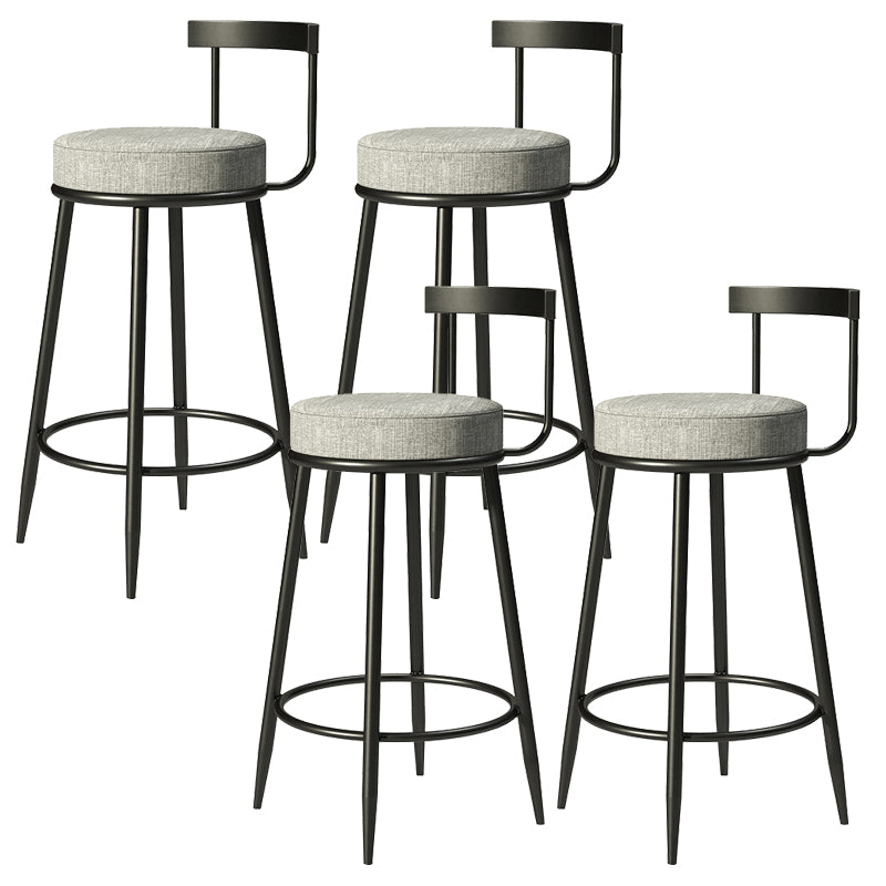 Industrial Bar-stool Round Counter Bar Stool for Kitchen with Metal Legs