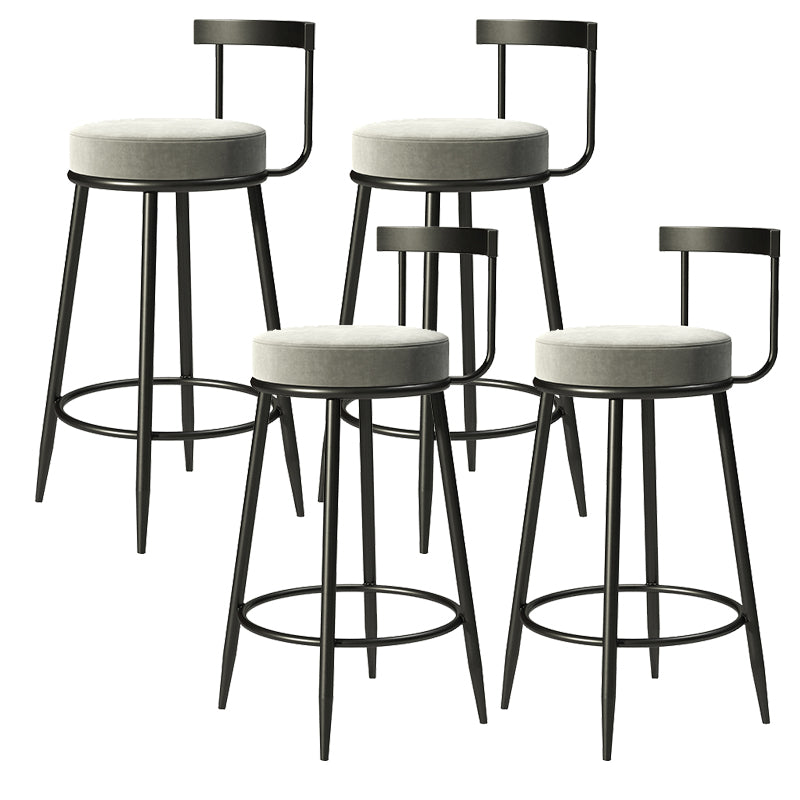 Industrial Bar-stool Round Counter Bar Stool for Kitchen with Metal Legs