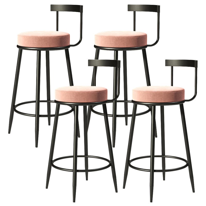 Industrial Bar-stool Round Counter Bar Stool for Kitchen with Metal Legs