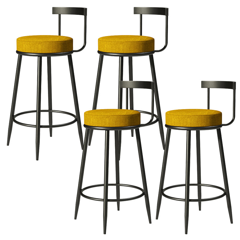Industrial Bar-stool Round Counter Bar Stool for Kitchen with Metal Legs
