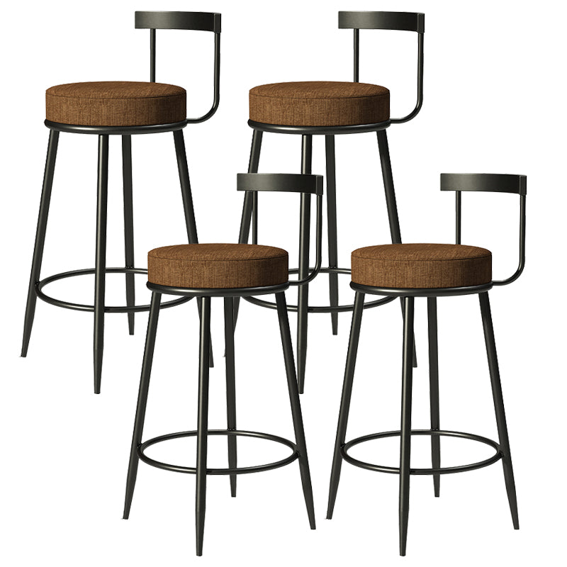 Industrial Bar-stool Round Counter Bar Stool for Kitchen with Metal Legs
