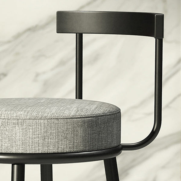 Industrial Bar-stool Round Counter Bar Stool for Kitchen with Metal Legs