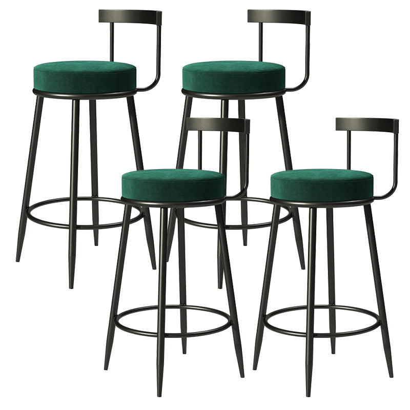Industrial Bar-stool Round Counter Bar Stool for Kitchen with Metal Legs