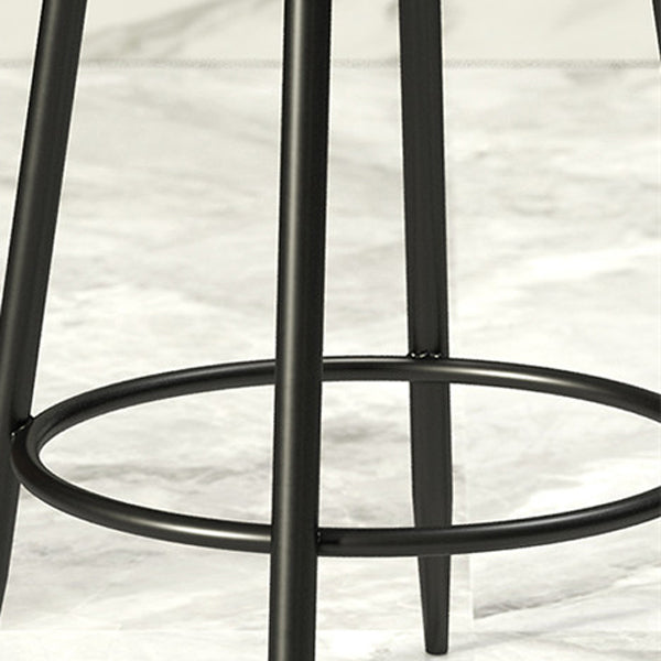 Industrial Bar-stool Round Counter Bar Stool for Kitchen with Metal Legs