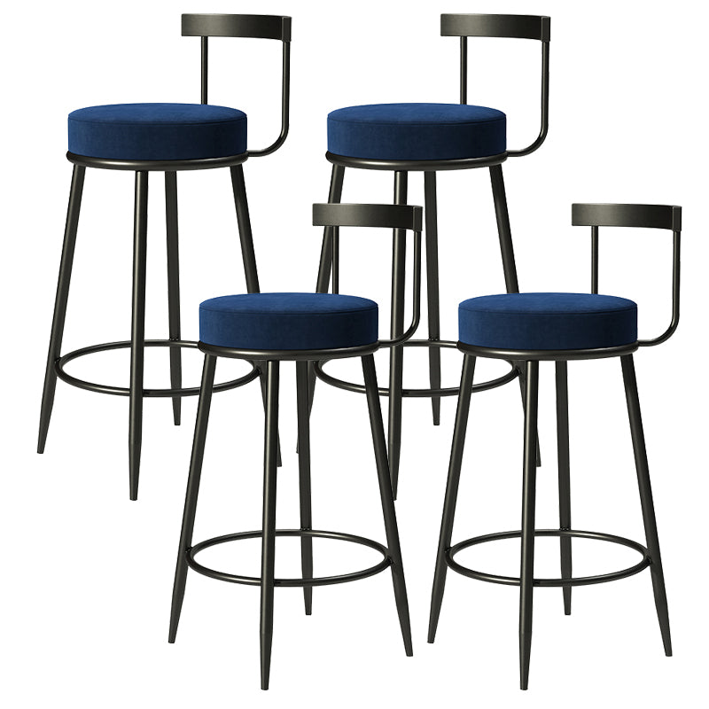 Industrial Bar-stool Round Counter Bar Stool for Kitchen with Metal Legs