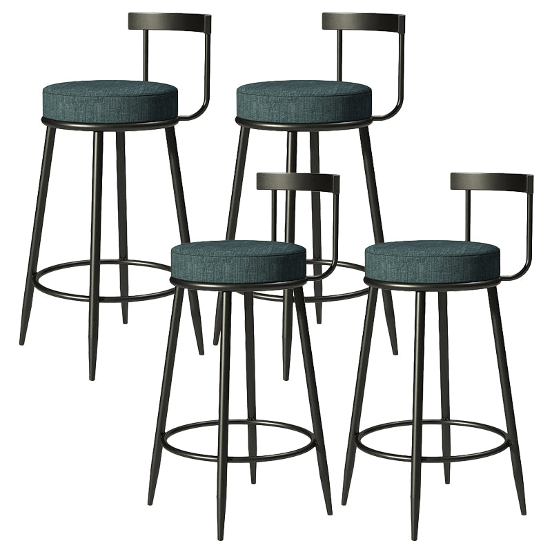 Industrial Bar-stool Round Counter Bar Stool for Kitchen with Metal Legs