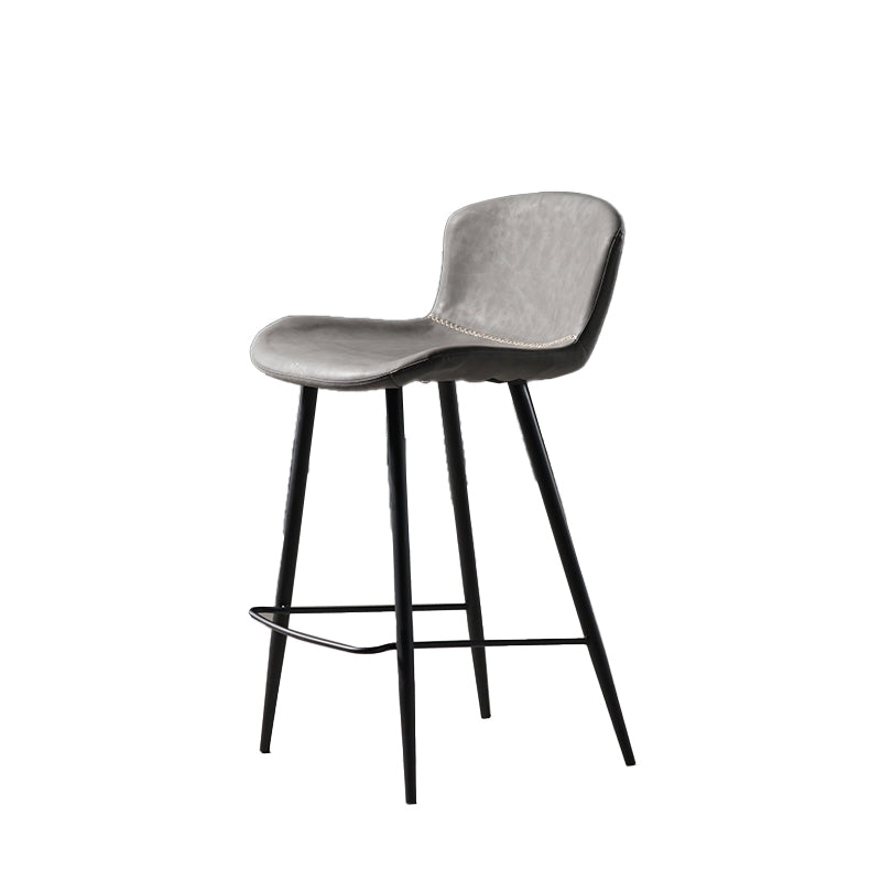Contemporary Bar-stool PU Leather Counter Bar Stool for Kitchen Bar with Metal Legs