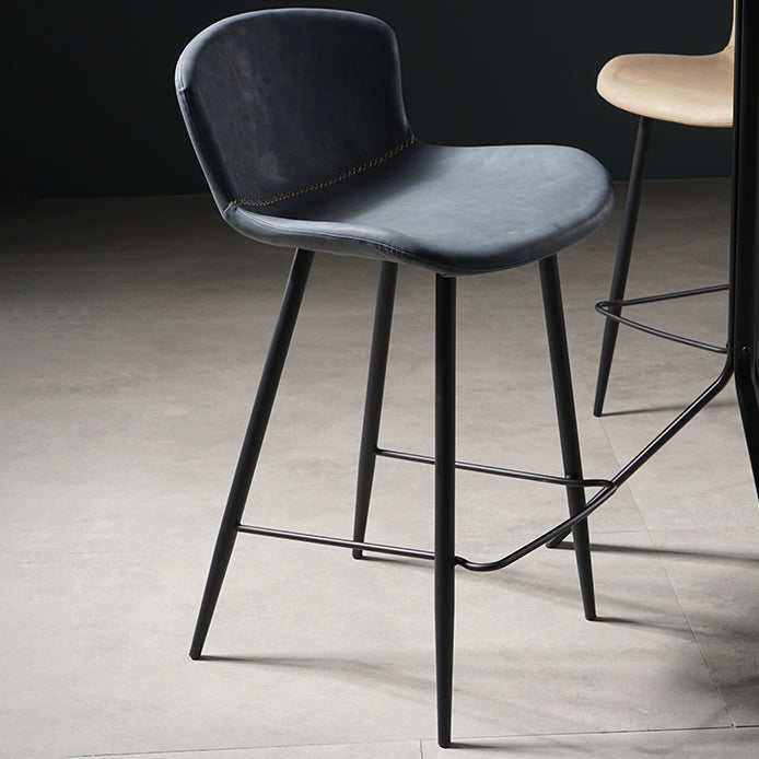Contemporary Bar-stool PU Leather Counter Bar Stool for Kitchen Bar with Metal Legs