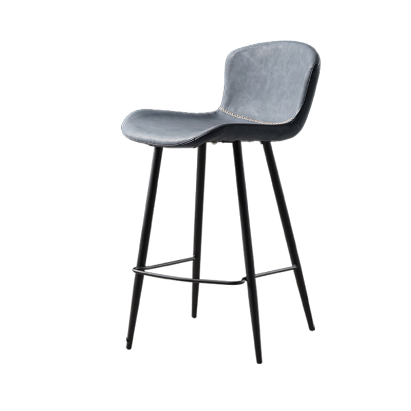 Contemporary Bar-stool PU Leather Counter Bar Stool for Kitchen Bar with Metal Legs
