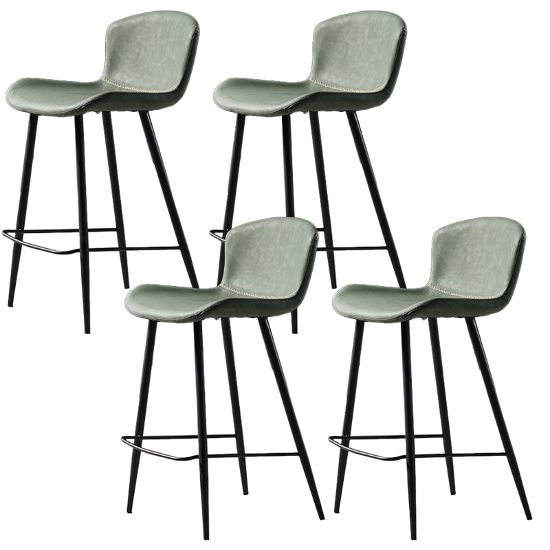 Contemporary Bar-stool PU Leather Counter Bar Stool for Kitchen Bar with Metal Legs