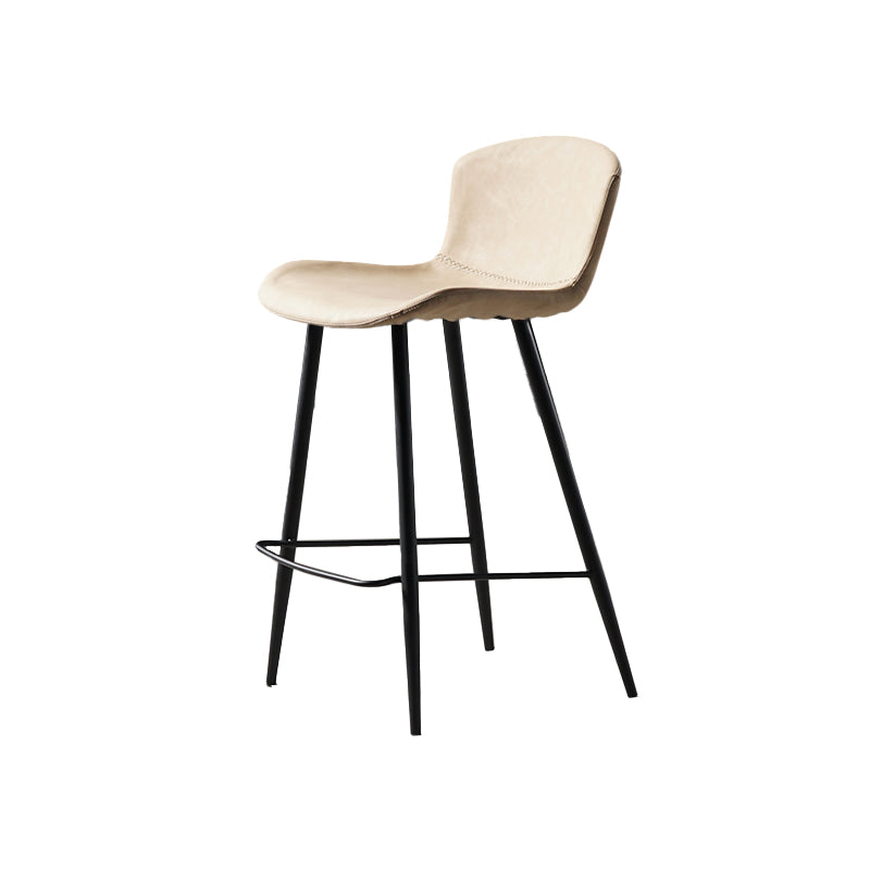 Contemporary Bar-stool PU Leather Counter Bar Stool for Kitchen Bar with Metal Legs